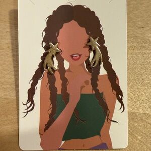 Gold Starburst Earrings